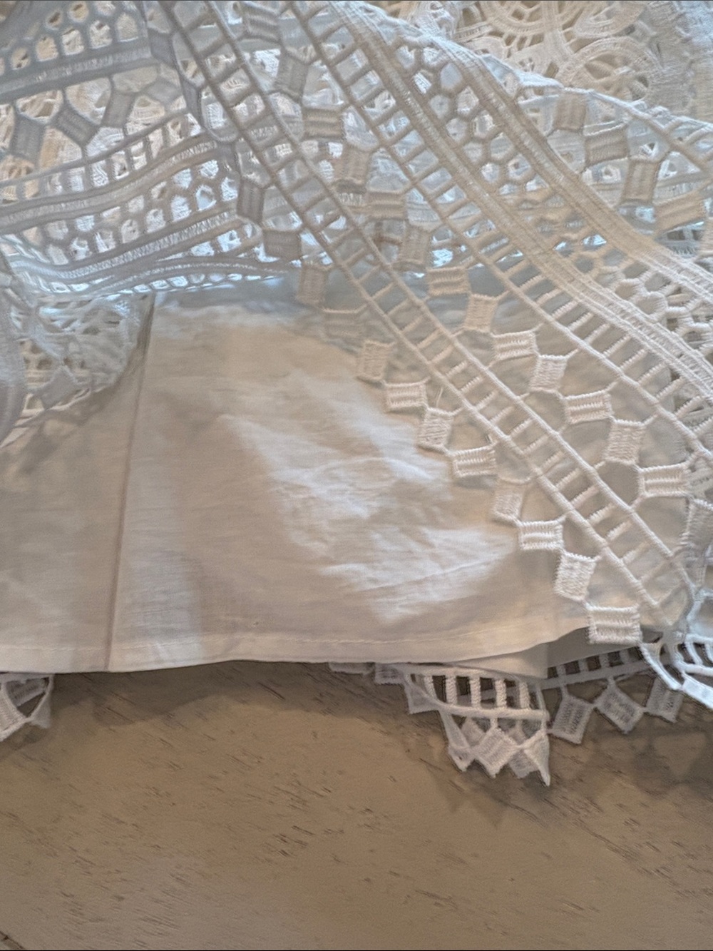 White Crochet Lace Camisole Tank Top — Feminine Summer Layer - Picture 3 of 3